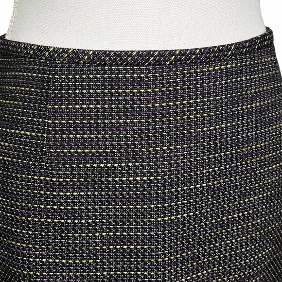 Tahari yellow, purple, black pencil skirt - size 2 - Picture 4 of 16